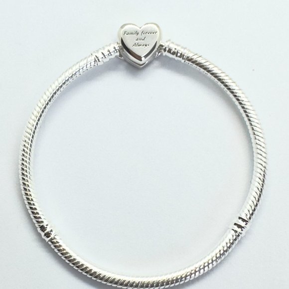 Pandora Moments Sparkling Infinity Heart Clasp Snake Chain Bracelet - Picture 6 of 8